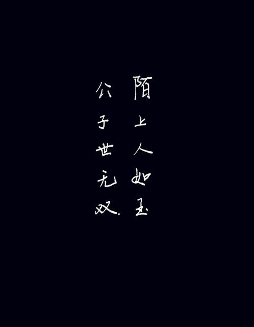 陌上人如玉,公子世无双.