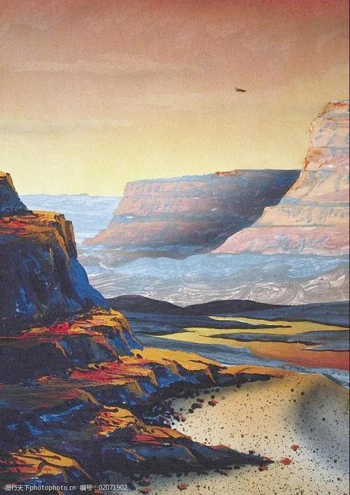 色彩创意风景画图片