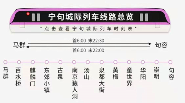 南京地铁宁句城际首末班次,票价出炉!