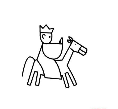 西游记卡通人物唐僧骑马的画法