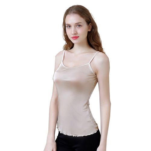 2019内衣针织背心真丝桑蚕丝吊带打底