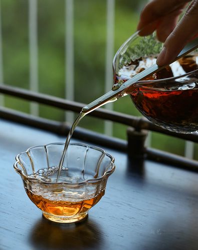 竹泉手工玻璃绿茶泡茶器 碗泡 日本锤纹玻璃绿茶专用盖碗茶壶茶具_7折