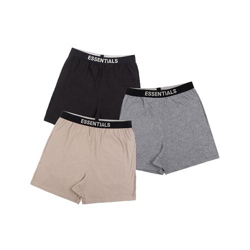 essentials短裤,essentials短裤穿搭 fog fear of god essentials潮牌休闲宽松中腰logo印花短裤居家裤