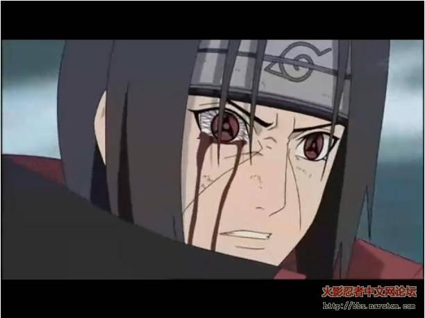 谁能帮我找到张大图 是关于火影里佐助用天照是眼睛流血的那张图