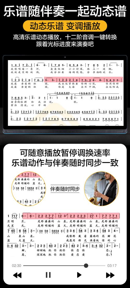 朋音动态读谱机d10/t50电子阅谱器伴奏变调萨克斯电