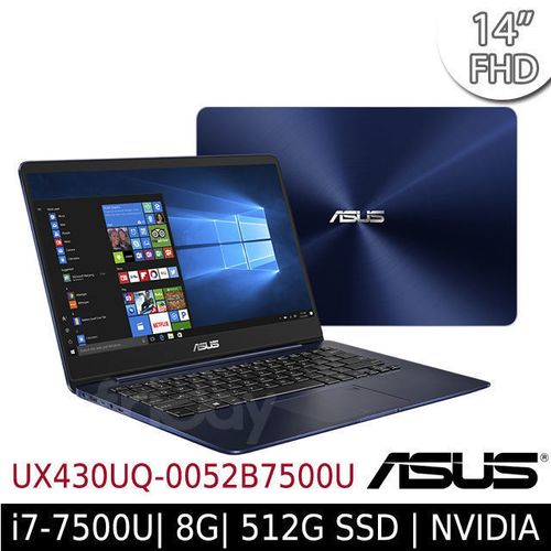 【asus 华硕】ux430uq-0052b7500u i7-7500u 窄边效能笔电 皇家蓝