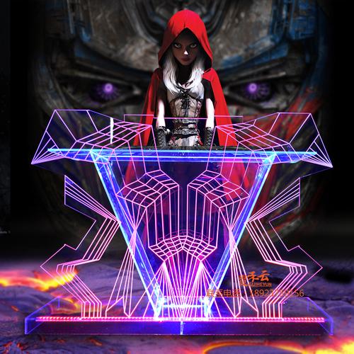 包厢碟机桌子亚克力dj台酒吧台发光led升降酒吧台