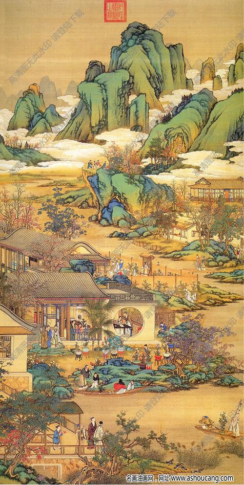 清《十二月令图》-5国画高清大图下载