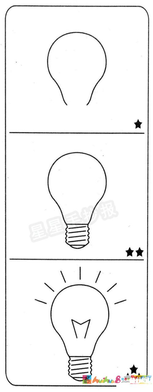 灯泡简笔画