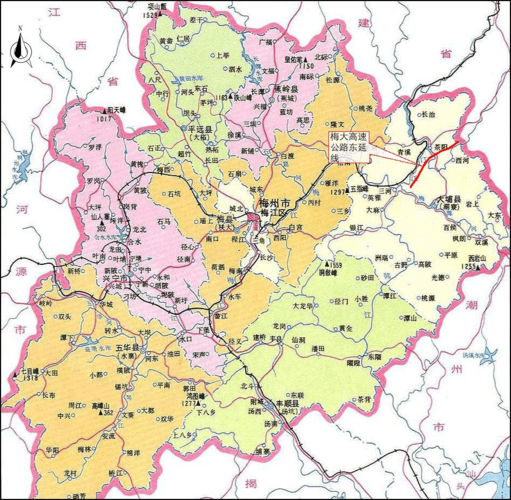 《梅州至大埔高速公路东延线工程环评报告书 简本》.