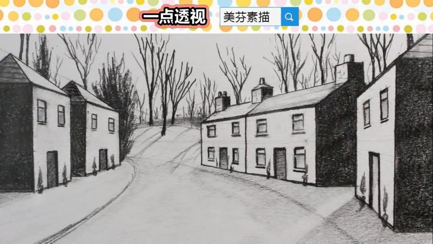 一点透视是素描透视的基础,透视的基本原理,就是近大远小,理解近大远