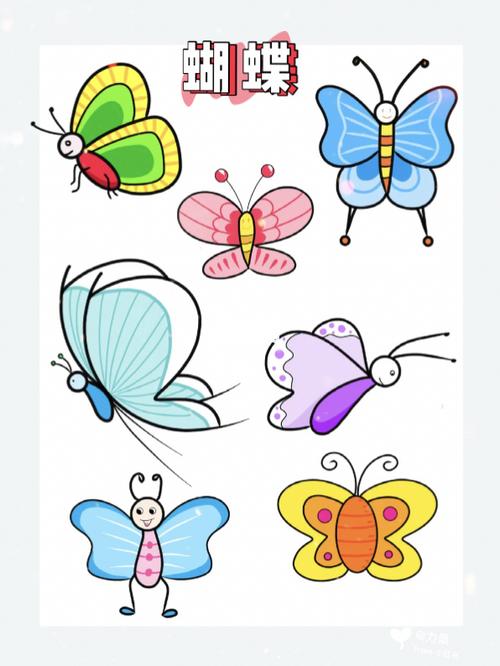 简笔画儿童画素材-蝴蝶_简笔画_儿童画_素材_文化_绘画