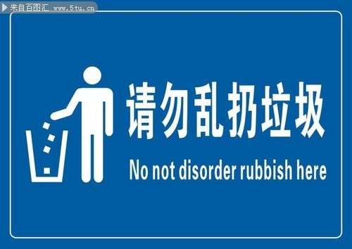 请勿乱扔垃圾提示牌