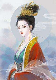 手绘古风后宫美女