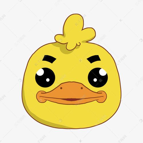 期待表情的小鸭子
