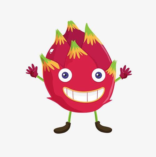 找了几张火龙果卡通图