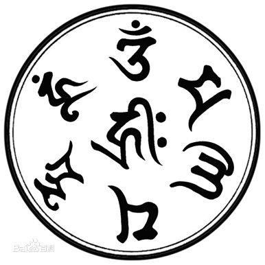 悉昙梵文版六字大明咒咒轮