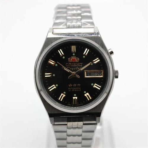 日本东方双狮全自动机械表男表老款双狮三星手表防水