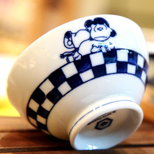 yamaka|snoopy史努比和风蓝系列饭碗(kiss)11.5cm