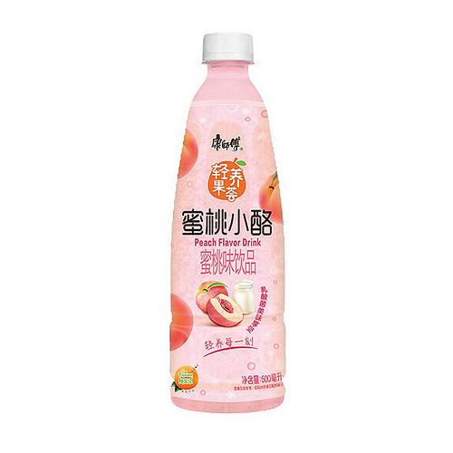 康师傅轻养果荟蜜桃小酪500ml15瓶整箱夏季饮品果味