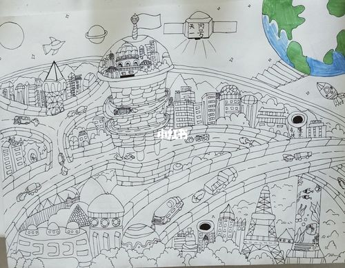 "火星都市"简笔画_简笔画_绘画_自媒体_火锅_绘画日常