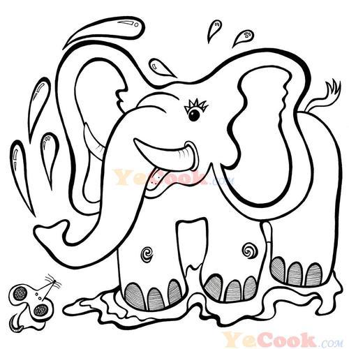 幼儿动物素描简笔画