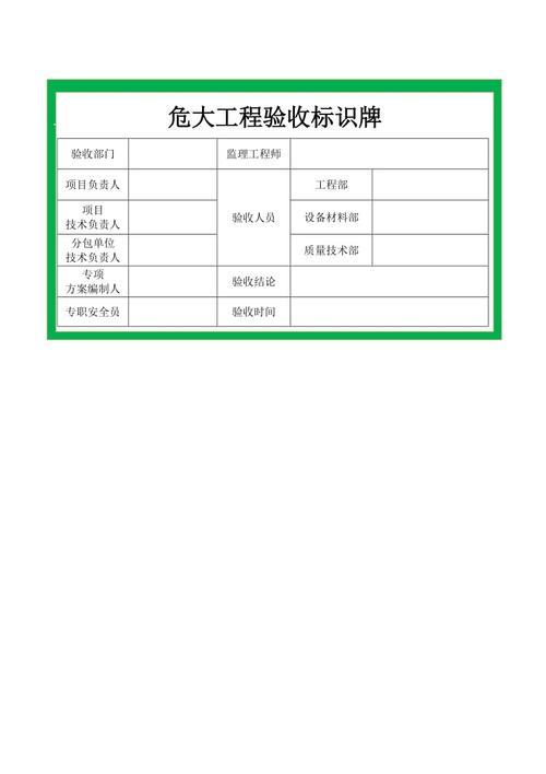 危大工程验收标识牌