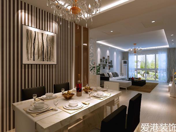 餐厅背景墙现代简约风格餐厅装修效果图现代简约风格餐桌椅图片