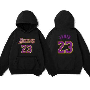腾讯体育专营nba湖人jr史密斯21号霍华德39号卫衣男篮球运动球衣带帽