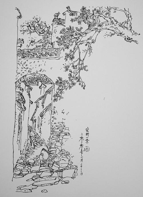 5)黄艾《水性笔风景速写》临摹1(2019.9-2020.3)