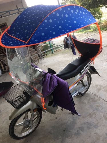 雨棚新大洲本田威武110s弯梁摩托车防雨防晒遮阳伞摩托车遮阳伞