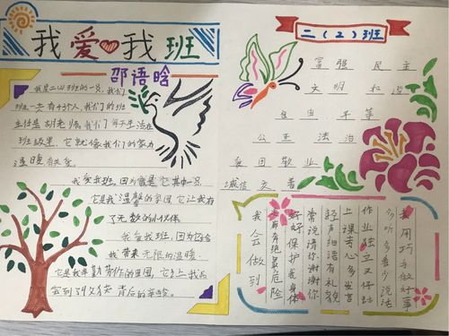 "我爱我班"手抄报展——二(2)班18.4.18