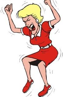 黄头发美女暴跳如雷