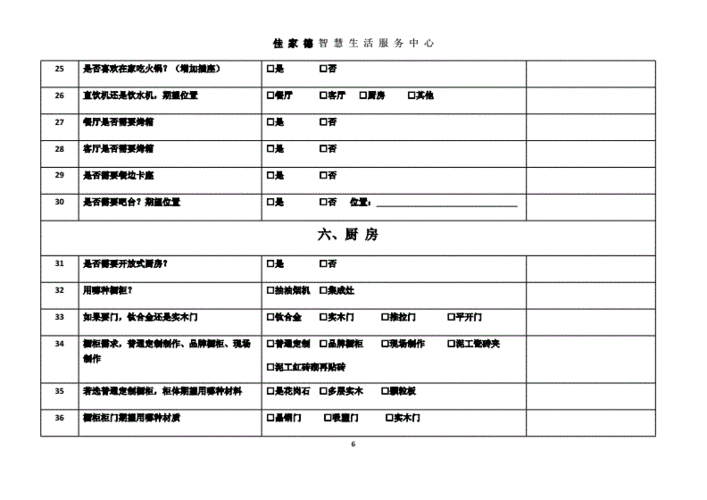 装修客户需求表(一).doc 16页