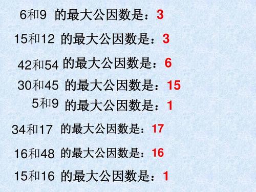 北师大版数学二年级上册《最大公因数》课件2013ppt