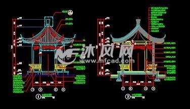 六角亭详图含结构