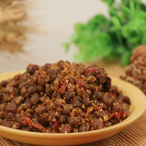 陕西汉中镇巴地方特产 麻辣豆豉 农家自制腊肉配菜佐料真空装500g