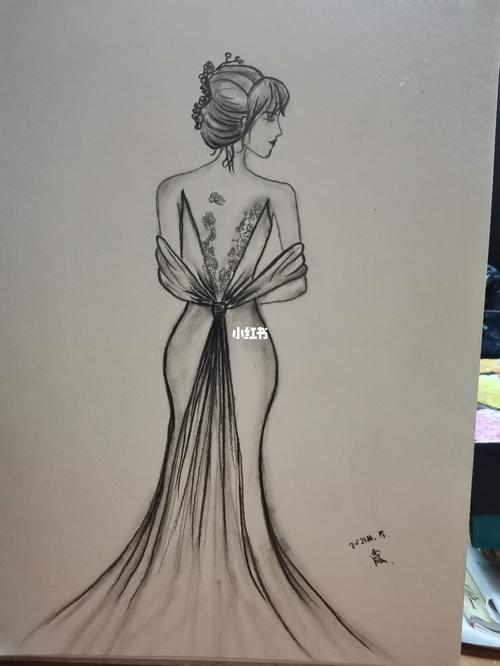 婚纱女孩,铅笔画,婚纱,女孩_婚纱_铅笔画_文化_绘画