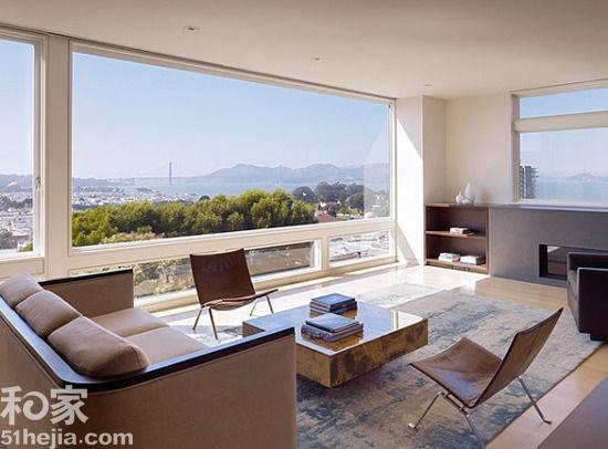 落地景观窗 分享多角度风光  超大的景观窗一般是酒店(酒店装修效果图