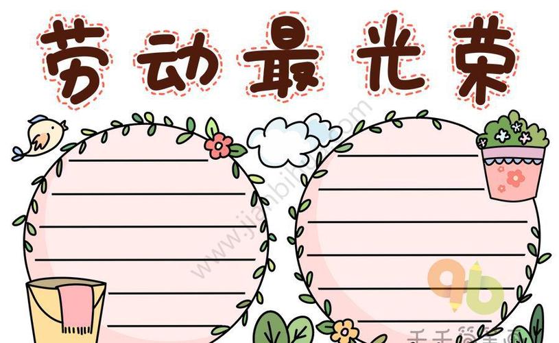 五一劳动节,世界知识产权日,五四青年节手抄报简笔画模板来了