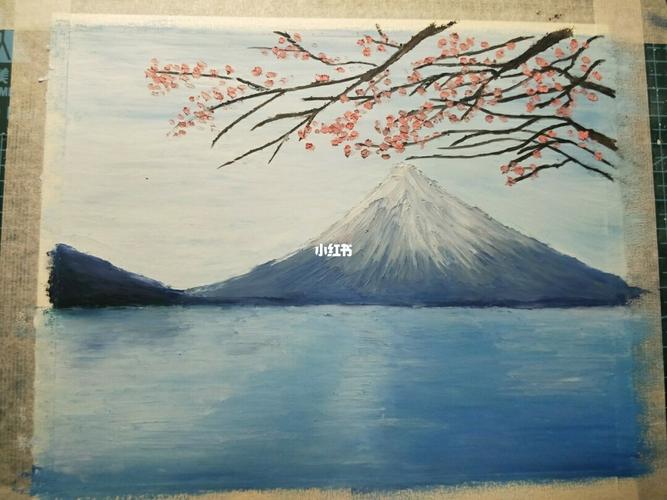 油画棒‖富士山(简单步骤)_油画_富士山_油画棒画_知识_艺术