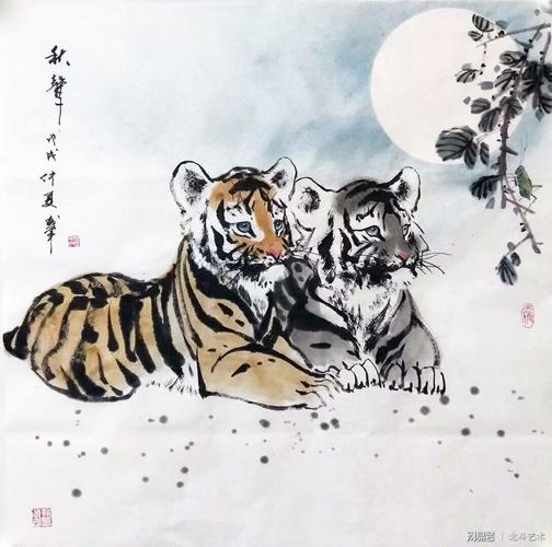 雄强之美——画虎名家林盛军国画老虎作品欣赏