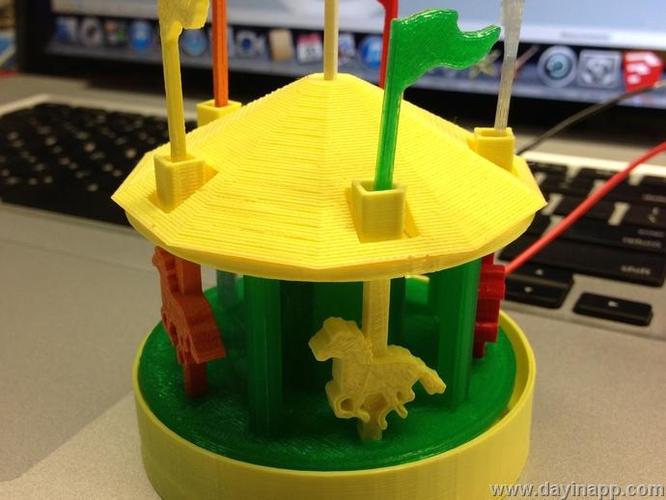 旋转木马3d打印模型