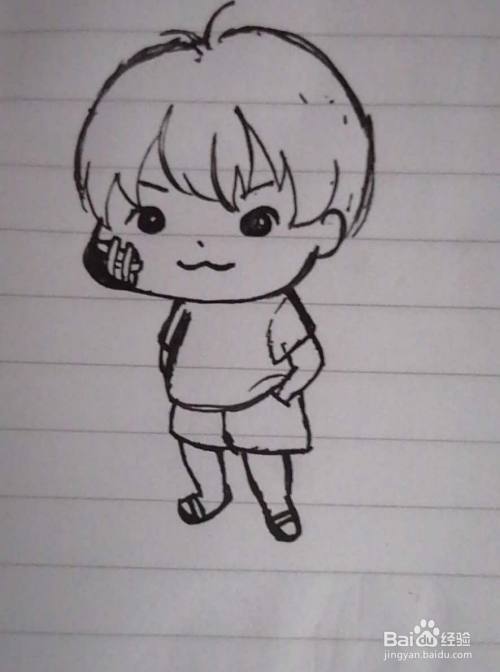 五年级男孩子简笔画