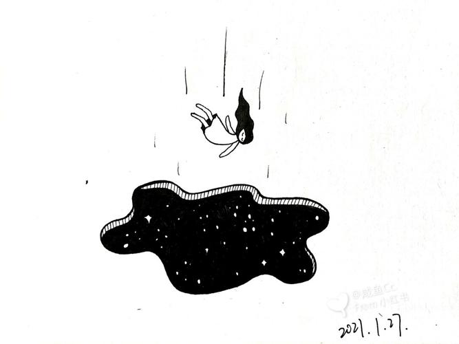 针管笔手绘#一望无际,坠入星河_手绘_针管笔_绘画_绘画日常_文化