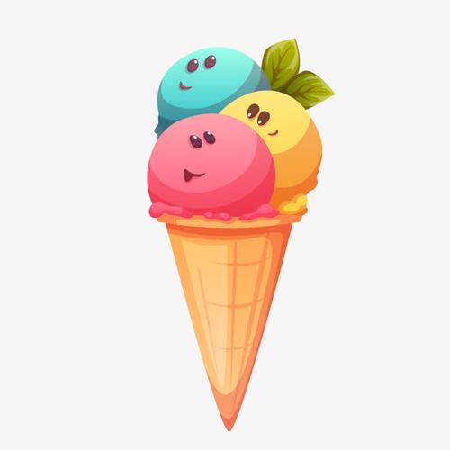 卡通彩色冰激凌