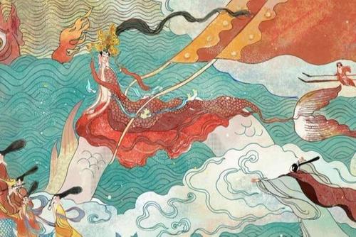 叶露盈《洛神赋图》局部