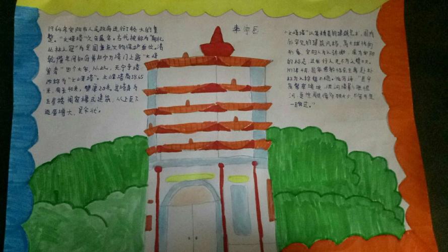 《文峰塔》宗村小学六二中队第三小组摄于2020年4月22