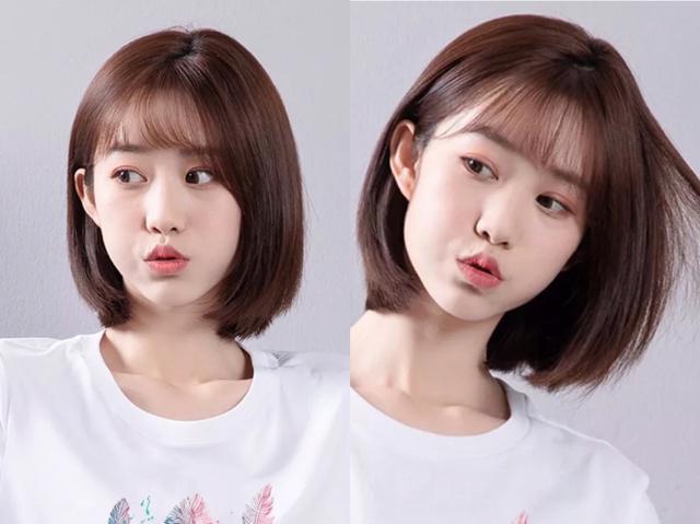 4,很适合大圆脸女生的短直发,没有过多的层次感,发尾修剪得整齐