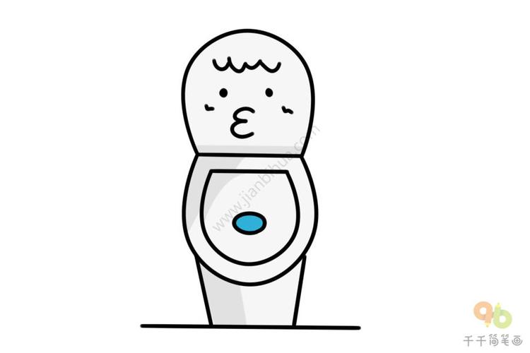 苦恼表情马桶简笔画